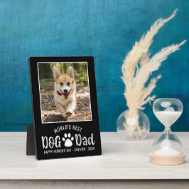 Placa Expositora Best Dog Dad Photo Fathers Day Your Color