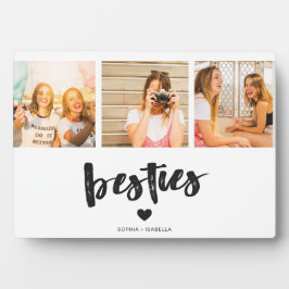 Placa Expositora Best Friends Name Besties Photo Plaque
