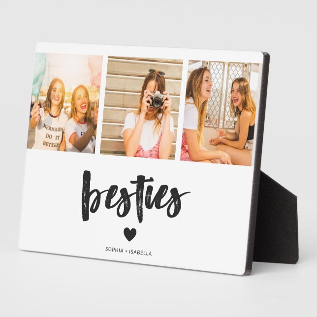 Placa Expositora Best Friends Name Besties Photo Plaque (Lado)