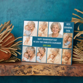Placa Expositora Best Grandma Ever | Custom Photo Collage