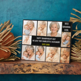 Placa Expositora Best Grandma Ever | Custom Photo Collage