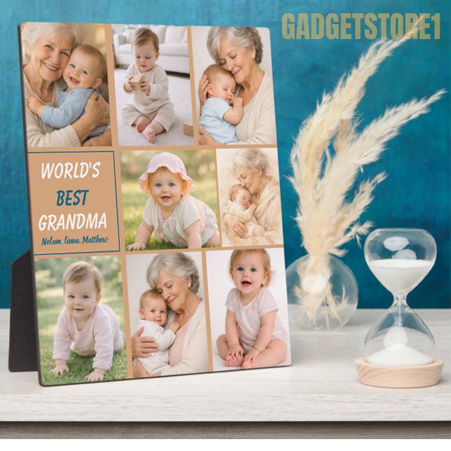 Placa Expositora Best Grandma Ever Photo | Personalized Grandparent (Best Grandma Ever Photo | Personalized Grandparent Plaque
)