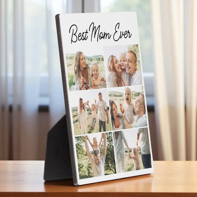Placa Expositora Best Mom Ever Custom 6 Photo Collage (Subido por el creador)