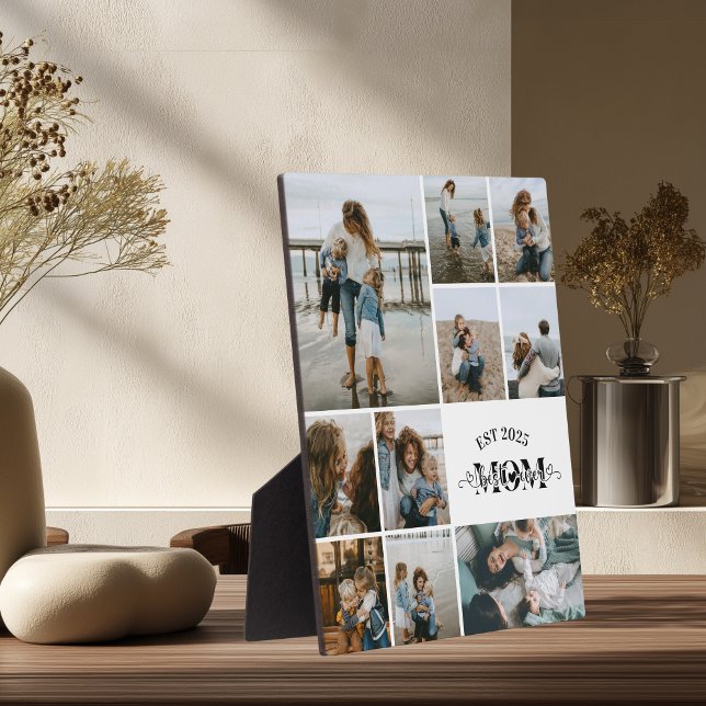Placa Expositora Best Mom Ever Custom Photo Collage (Subido por el creador)