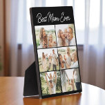 Placa Expositora Best Mom Ever Mother's Day 6 Photo Collage<br><div class="desc">Surprise Mom with a beautiful and personalized 6 photo collage plaque designed just for her. Featuring the message Best Mom Ever, this custom wooden plaque is a heartfelt way to celebrate Mothers Day or any special occasion. Printed on premium birch or maple wood, it makes a lasting keepsake for desks,...</div>