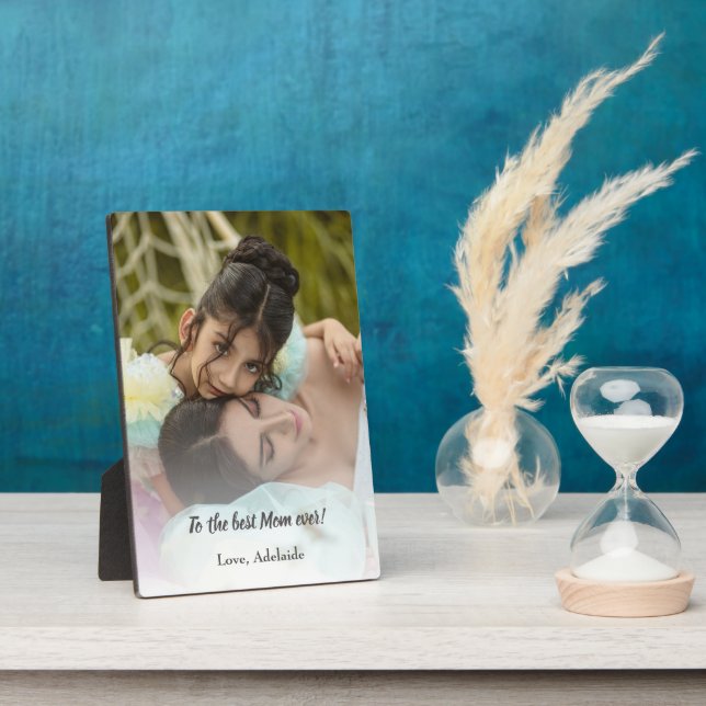 Placa Expositora Best Mom Ever Photo Plaque (Lado)