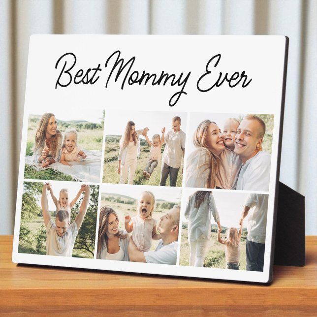Placa Expositora Best Mommy Ever Custom Modern 6 Photo Collage  (Subido por el creador)