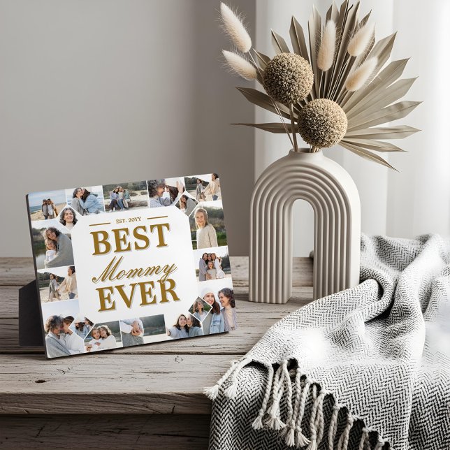 Placa Expositora Best Mommy Ever Father's Day Photo Frame Collage (Best Mommy Ever Father's Day Photo Frame Collage)