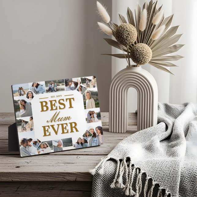 Placa Expositora Best Mum Ever Father's Day Photo Frame Collage (Best Mum Ever Father's Day Photo Frame Collage)