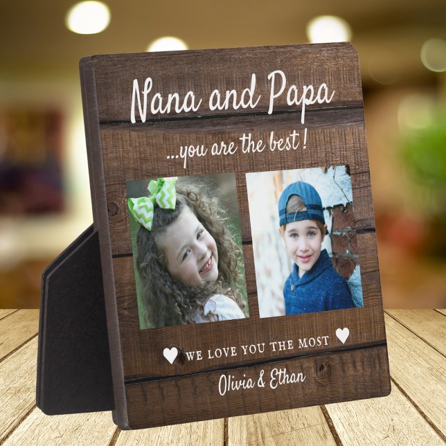 Placa Expositora  Best Nana And Papa Grandkids 2 Photo Dark Wood (Subido por el creador)