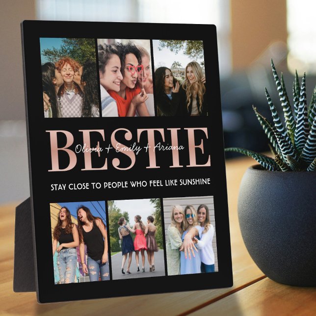 Placa Expositora Bestie Mejor Amigo Collage de fotos Negro (Subido por el creador)