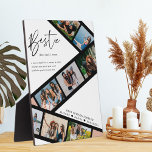 Placa Expositora Bestie | Moderno 8 Collage de tiras fotográficas<br><div class="desc">Un regalo especial e inolvidable para sus mejores amigos. Este diseño presenta un diseño de ocho tiras de película fotográfica para mostrar sus propias fotos de amigos. "Bestie" está diseñado en una escritura elegante y personalizada con la definición de un mejor amigo. Envíe un regalo especial y memorable a su(s)...</div>