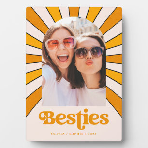 Placa Expositora Besties   Boho Retro Sun y Photo Best Friends