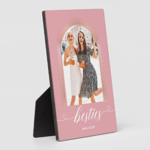 Placa Expositora BESTIES personalizadas regalo de BFF Cute de oro r
