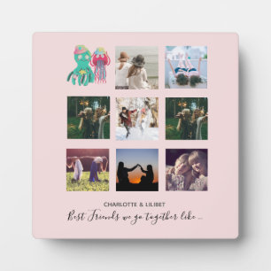 Placa Expositora BFF Collage de fotos Jellyfish Octopus Personaliza