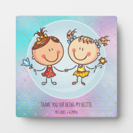 Placa Expositora BFF lindo Besties Kawaii regalos para Chicas amigo