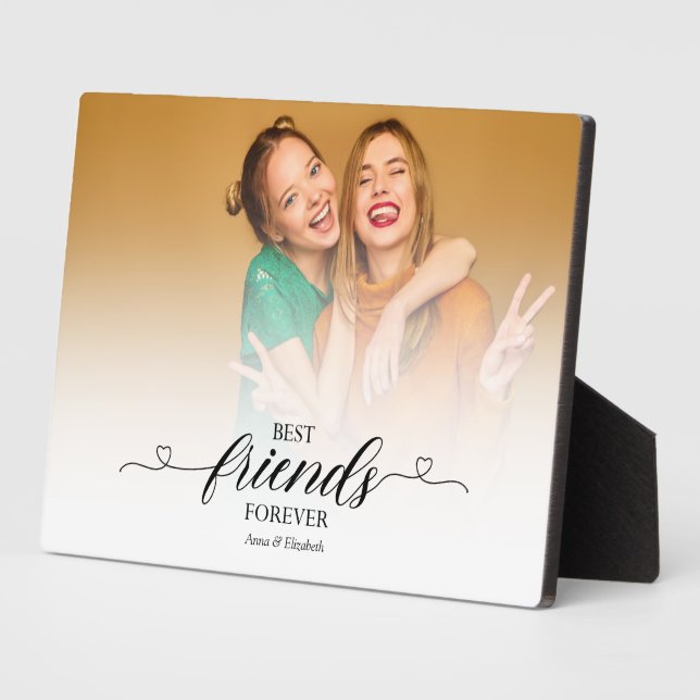 Placa Expositora BFF Photo Gift Besties Best Friends Moderne Trendy (Lado)