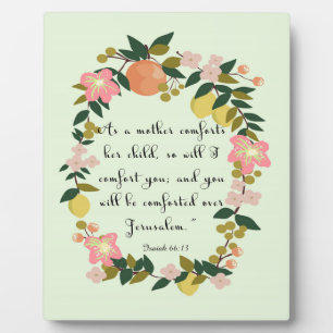 Placa Expositora Biblia Verses Art - Isaías 66:13