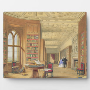 Placa Expositora Biblioteca, Castillo de Windsor, 1838 (color litho