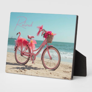 Placa Expositora Bicicleta Rosa de Flamenco Lindo Retirada en la Pl