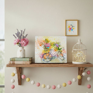 Placa Expositora Bicicleta y flores