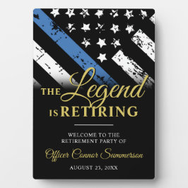 Placa Expositora Bienvenida a Fiesta de Jubilación delgado de la Lí