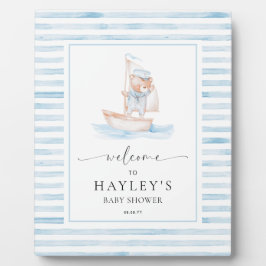 Placa Expositora Bienvenida a la banda azul del oso marino