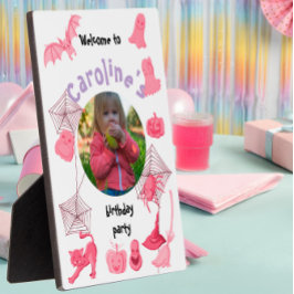 Placa Expositora Bienvenida a la fiesta de cumpleaños de Halloween 