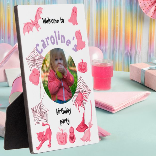 Placa Expositora Bienvenida a la fiesta de cumpleaños de Halloween  (Subido por el creador)