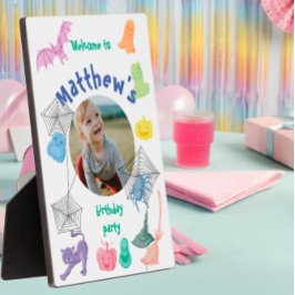 Placa Expositora Bienvenida a la fiesta de cumpleaños temática de H