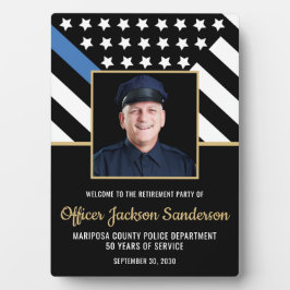 Placa Expositora Bienvenida de la foto de la bandera azul de la ret