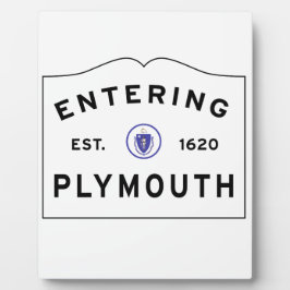 Placa Expositora Bienvenido a las MAMÁES de Plymouth