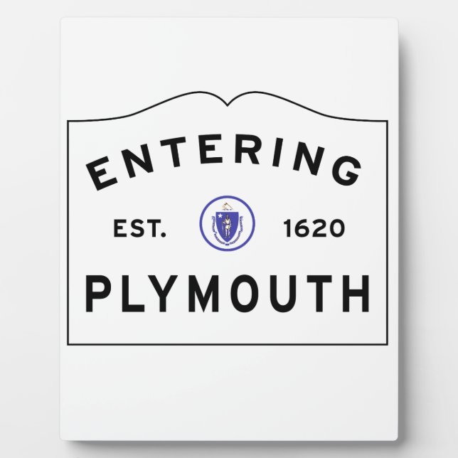 Placa Expositora Bienvenido a las MAMÁES de Plymouth (Frente)