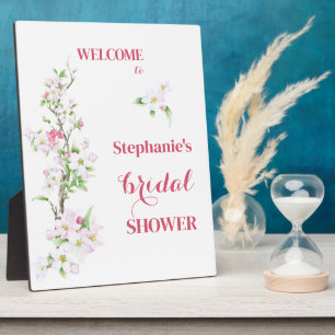 Placa Expositora Bienvenido Apple Blossom Bridal Shower Personaliza