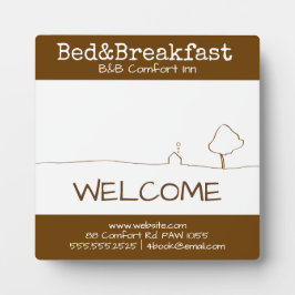 Placa Expositora Bienvenidos al Comfort Inn