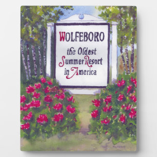Placa Expositora Bienvenidos al Rótulo Wolfeboro NH