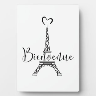 Placa Expositora "Bienvenue" (Bienvenido en francés) Plaque