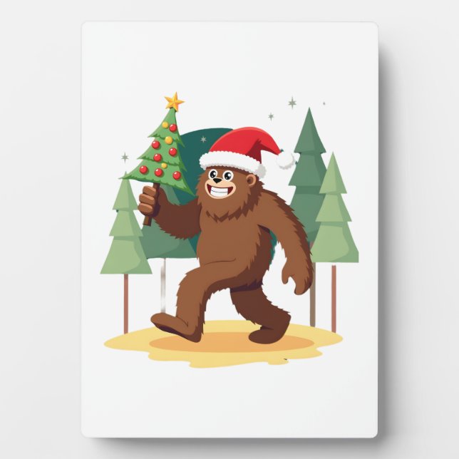 Placa Expositora Bigfoot Christmas Tree Santa Hat (4) (Frente)