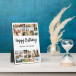 Placa Expositora Birthday Personalized 24 Photo Collage<br><div class="desc">Create your own personalized 24 photo collage plaque for birthday</div>