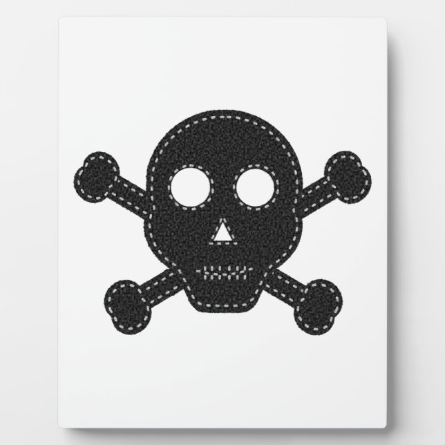Placa Expositora Black Felt Skull (Frente)