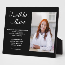 Placa Expositora Black I will be There Photo Memorial Baby Shower