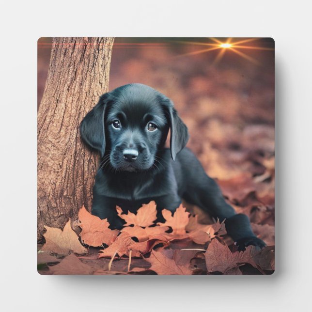 Placa Expositora Black Lab Puppy Plaka (Frente)
