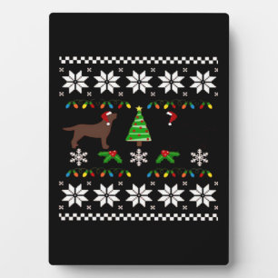Placa Expositora Black Labrador y Chocolate Labrador Feliz Navidad