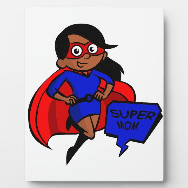 Placa Expositora black super mom (Frente)