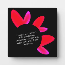 Placa Expositora Black tabletop with easel red and pink hearts 2026
