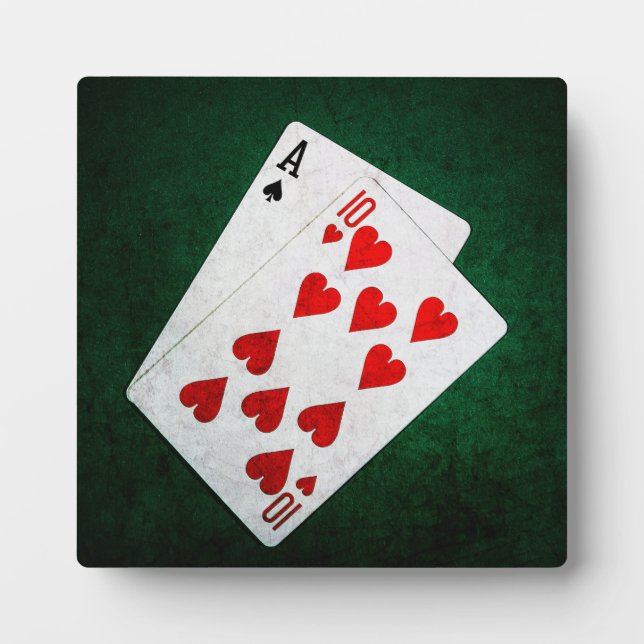 Placa Expositora Blackjack 21 punto - As, Diez (Frente)