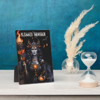 Placa Expositora Blessed Samhain Night Pagan Hecate Goddess