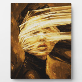Placa Expositora Blindfolded Woman – Surreal Oil Art