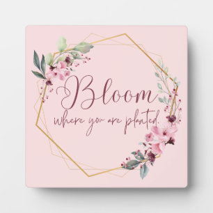 Placa Expositora Bloom Donde Se Plantan Tabletop Plaque