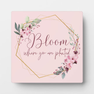 Placa Expositora Bloom Donde Se Plantan Tabletop Plaque